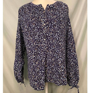 OLD NAVY Oversized Floral Corduroy Tie-Sleeve Top Women's XL TALL